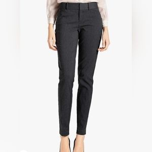 Womens 16 SATINATO Straight Pants Stretch Slim Skinny Gray Trousers Casual NWT